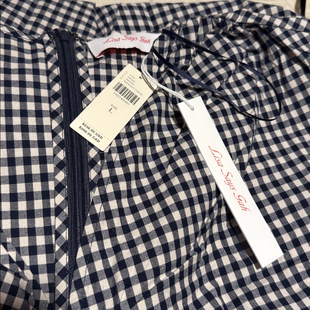 Anthropologie - Lisa Says Gah Felicity Dress - Midnight Check - Large - BNWT - Picture 5 of 7